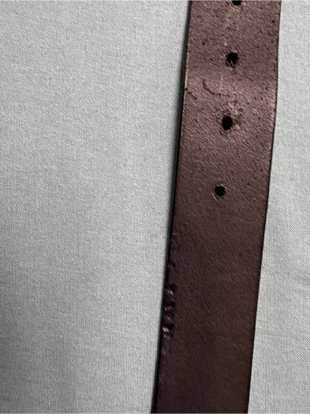 Men's Black 40in. GenuineLeather Belt: Brushed Metal Buckle: Fair Used Condition